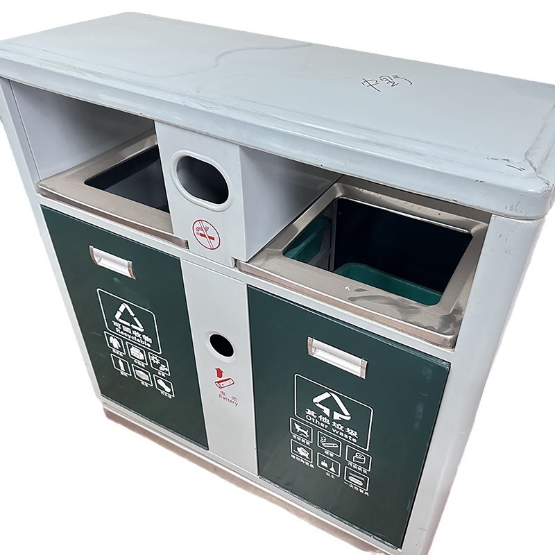 户外不锈钢垃圾箱,大容量垃圾箱